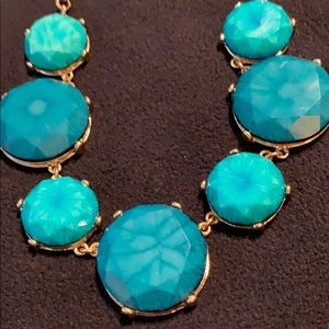 Turquoise color statement necklace